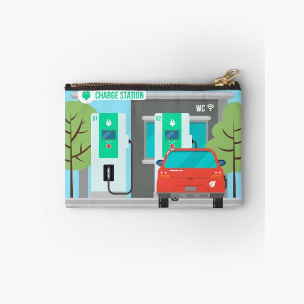 Item preview, Electric Car. Eco Car on Charging Station. Green Energy. Electric Vehicle.  designed and sold by ivector.