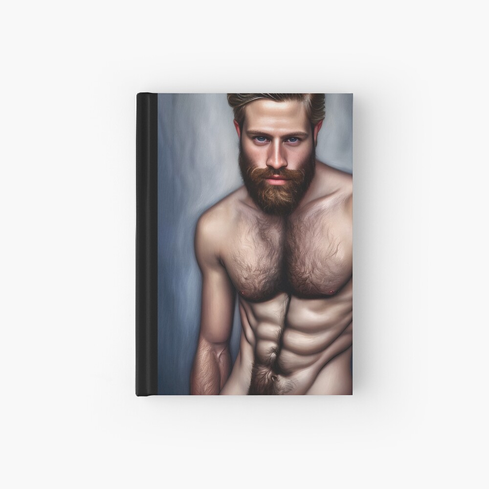 Sexy Brown Haired, Bearded Man with Alluring Eyes 