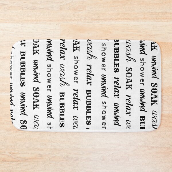 Item preview, Bathmat with Relaxing Words designed and sold by AbstractAcid.