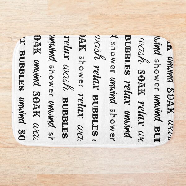 Item preview, Bathmat with Relaxing Words designed and sold by AbstractAcid.