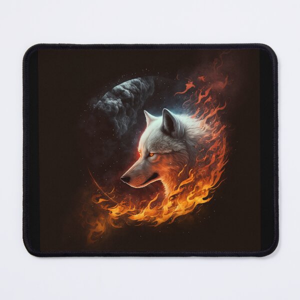 Item preview, Wolf with fire backgrounx designed and sold by ARTeez⭐️⭐️⭐️⭐️⭐️.
