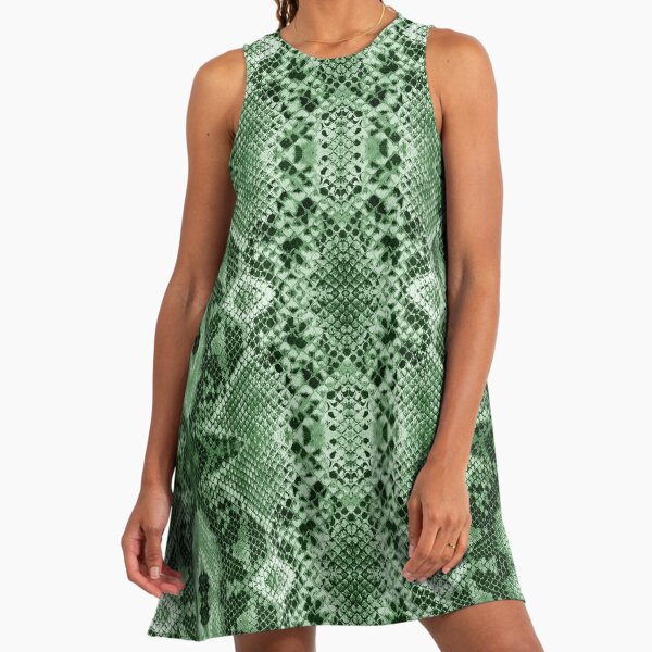 Snakeskin green" A-Line Dress for Sale by pcfm | Redbubble