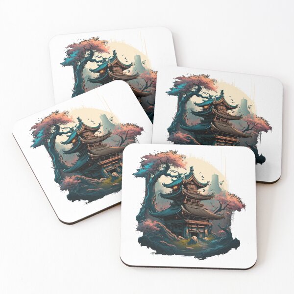 Item preview, Japanese Temple Digital Painting designed and sold by Cycle-Seven.