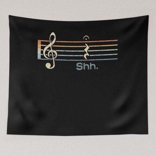 Item preview, Funny Music Shh Quarter Rest and Fermata Notation Musician, Joke Retro Orchestra Gift For Music Lovers designed and sold by Diferenty Shop  ⭐⭐⭐⭐⭐.