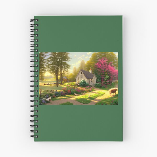 Item preview, Cottagecore idyllic pastoral scene with cottage designed and sold by James-Landon.