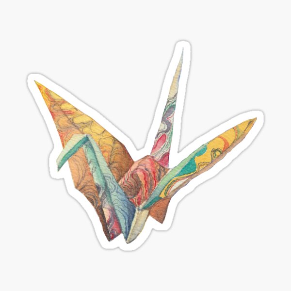 Item preview, Marbled paper crane designed and sold by Zoya Makarova.