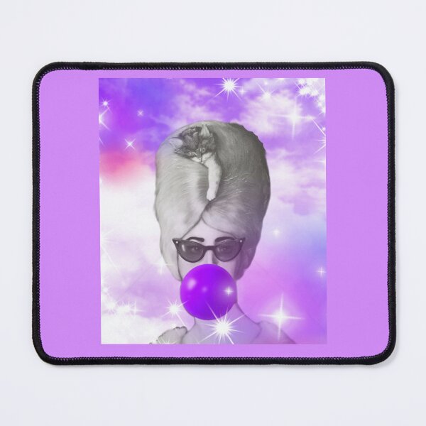 Item preview, Purple Retro Woman Cat Bubble Gum designed and sold by RagWeasel.