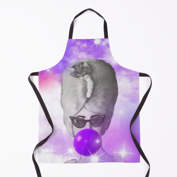 Item preview, Purple Retro Woman Cat Bubble Gum designed and sold by RagWeasel.