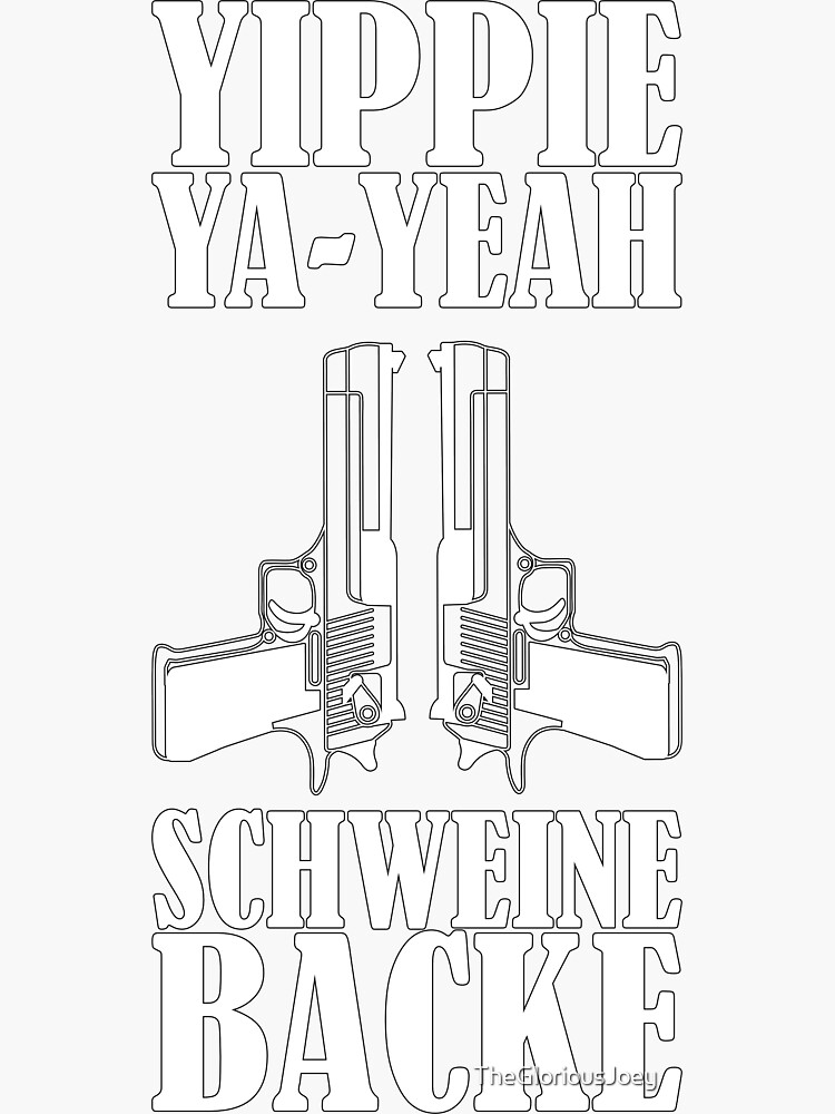 "Yippie Ya Yeah pork cheek gift" Sticker for Sale by TheGloriousJoey