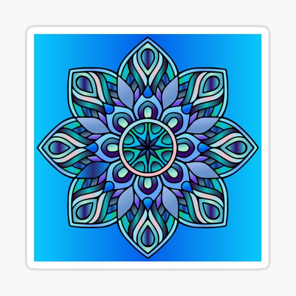 Floral Mandalas 379 (Style:2) Sticker