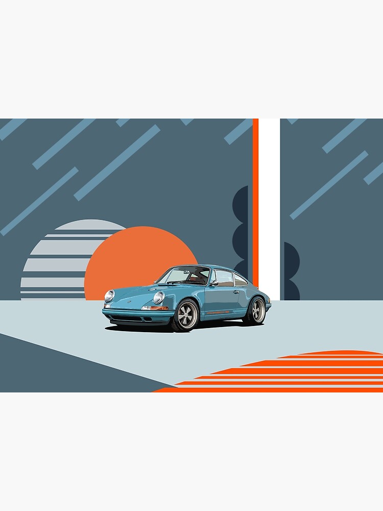 Porsche 911 Car Art Poster Print • Rear View Prints