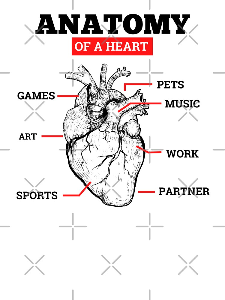 Heart Anatomy Funny Med School Kids T-Shirt