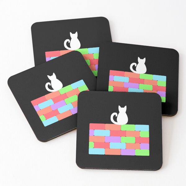 Item preview, Black Cat Sitting On A Rainbow Brick Wall designed and sold by Aerodin.