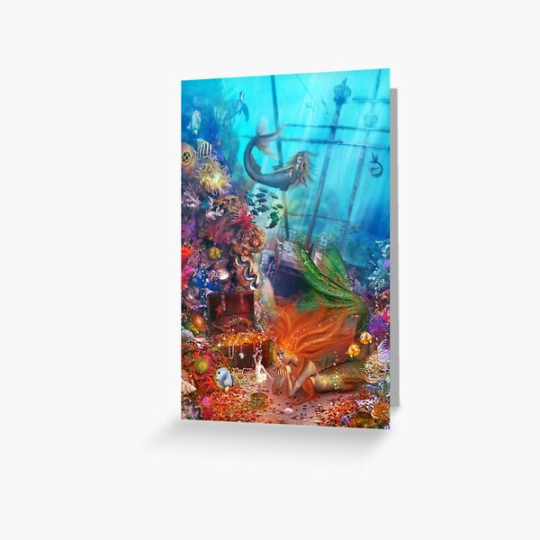 The Mermaid's Treasure Greeting Card