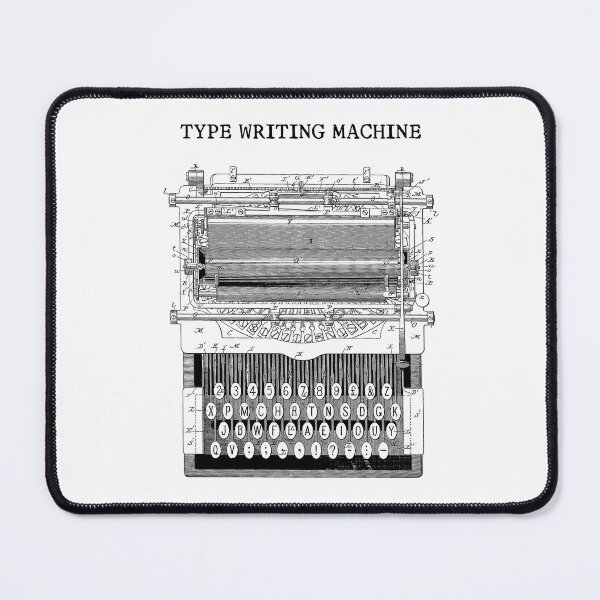 Item preview, Vintage Typewriter Patent Type Writing Machine designed and sold by HeatherMoonArt.