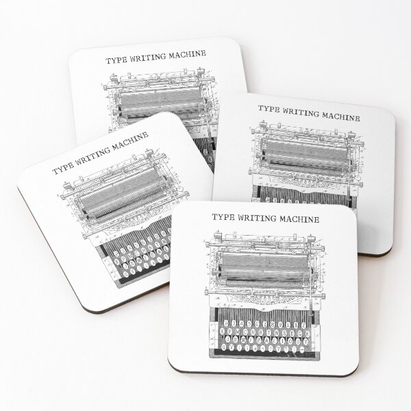Item preview, Vintage Typewriter Patent Type Writing Machine designed and sold by HeatherMoonArt.