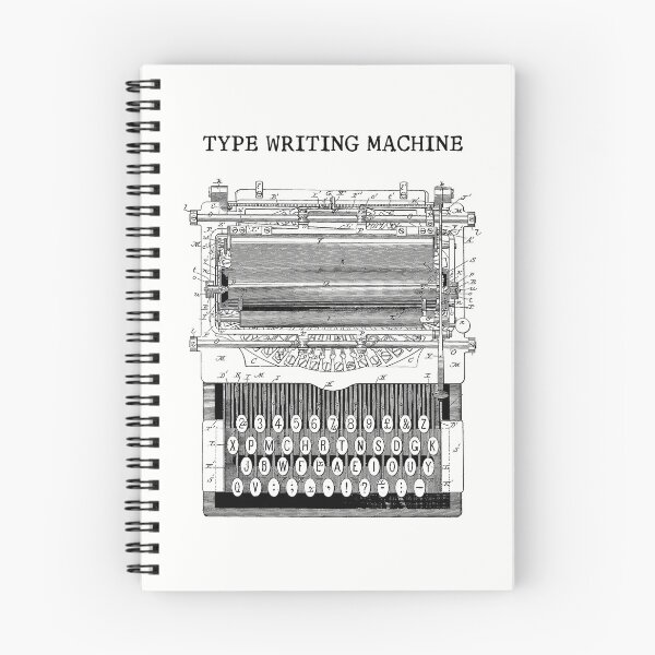 Item preview, Vintage Typewriter Patent Type Writing Machine designed and sold by HeatherMoonArt.