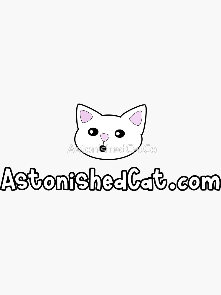 Thumbnail 3 of 3, Sticker, Astonished Cat Company Website - Astonished Cat Company designed and sold by AstonishedCatCo.