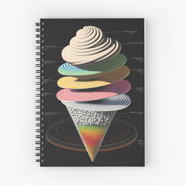 Item preview, Spiral marshmallow top cosmic ice cream scheme designed and sold by osssoconcept.