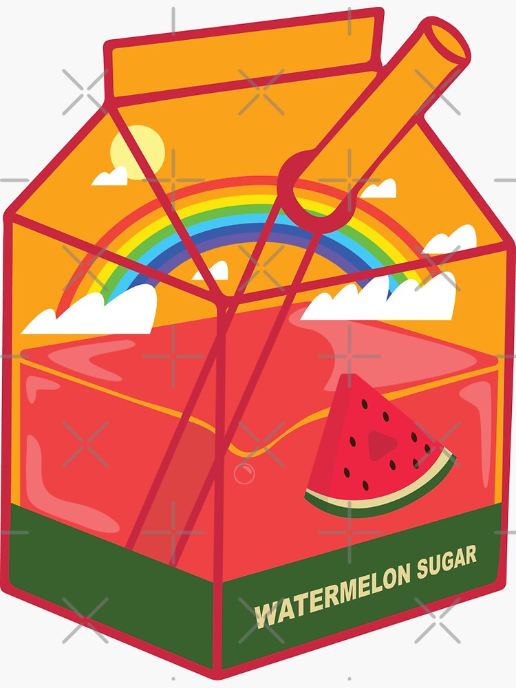 "Watermelon sugar milk pack" Sticker for Sale by Tucreate Redbubble
