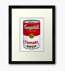 Campbells soup real photo realistic sticker Framed Print