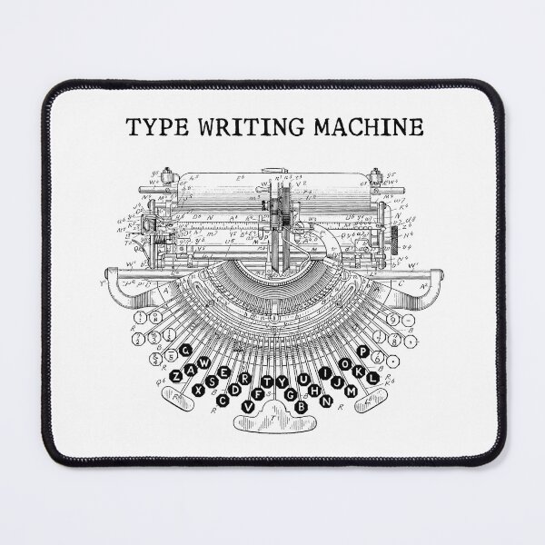 Item preview, Vintage Typewriter Patent Type Writing Machine designed and sold by HeatherMoonArt.