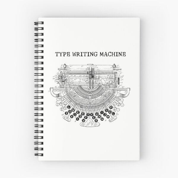 Item preview, Vintage Typewriter Patent Type Writing Machine designed and sold by HeatherMoonArt.