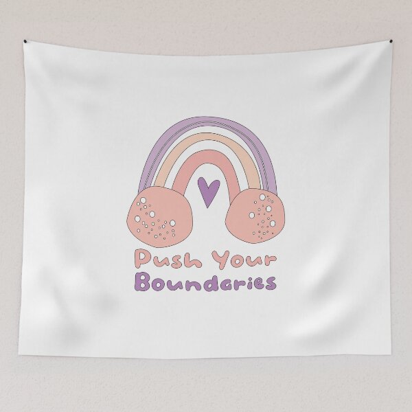 Item preview, Push your boundaries motivational boho rainbow designed and sold by Awesome 4 all.