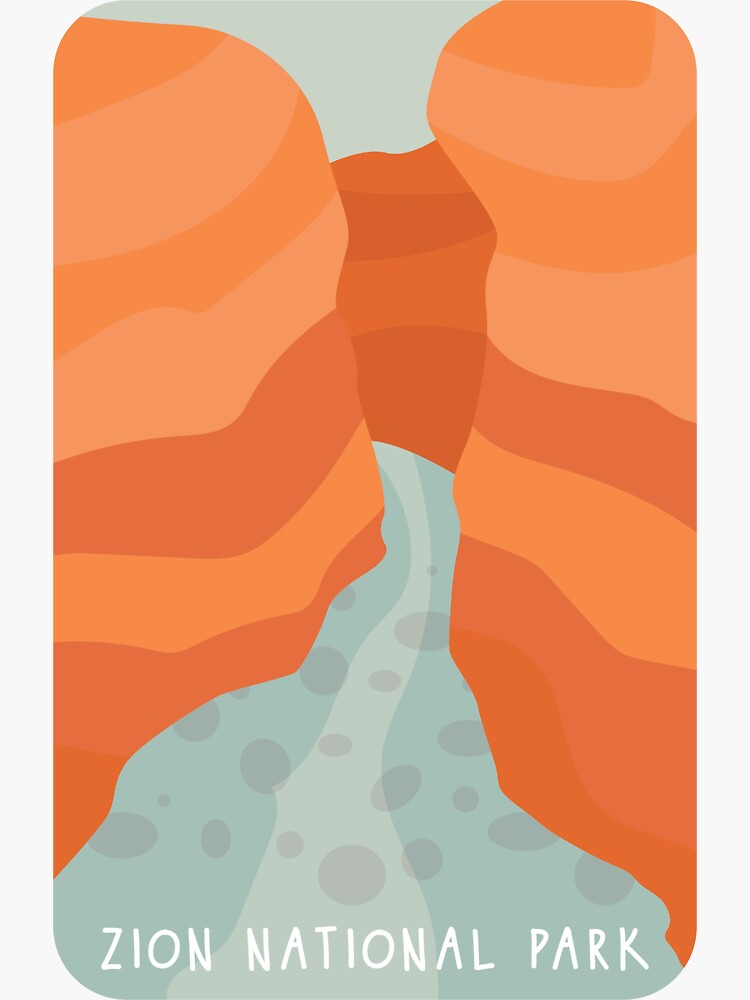 "Zion National Park Sticker" Sticker for Sale by DoobertDesigns Redbubble