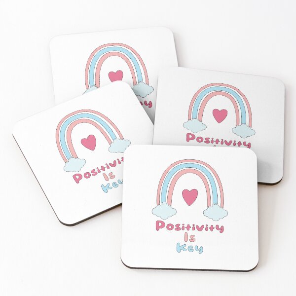Item preview, Positivity is key motivational boho rainbow designed and sold by Awesome 4 all.