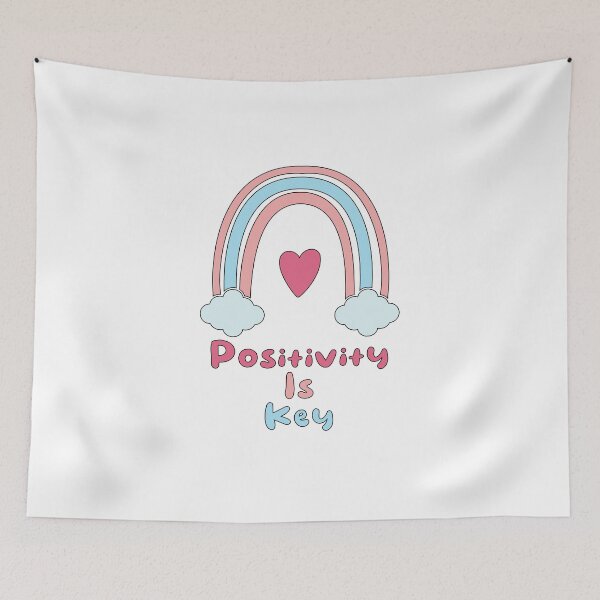 Item preview, Positivity is key motivational boho rainbow designed and sold by Awesome 4 all.