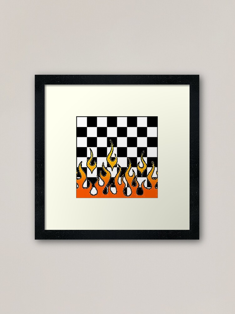 checkerboard flames