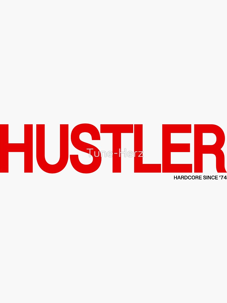 "Hustler Magazine Red" Sticker for Sale by TuneHerz Redbubble