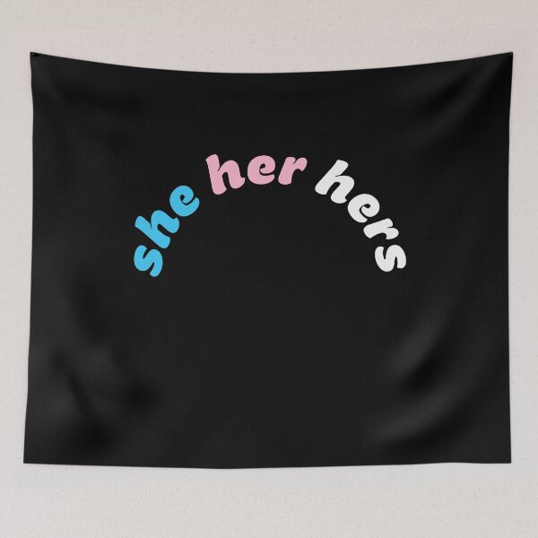 Item preview, She Her Hers Pronouns Trans Women Transgender Pride designed and sold by QueenOfPrint.