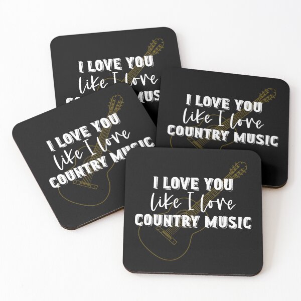 Item preview, I love you like I love country music - Valentines Country Music design designed and sold by doodle189.