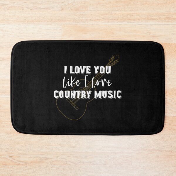 Item preview, I love you like I love country music - Valentines Country Music design designed and sold by doodle189.