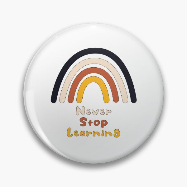 Item preview, Never stop learning motivational boho rainbow designed and sold by Awesome 4 all.