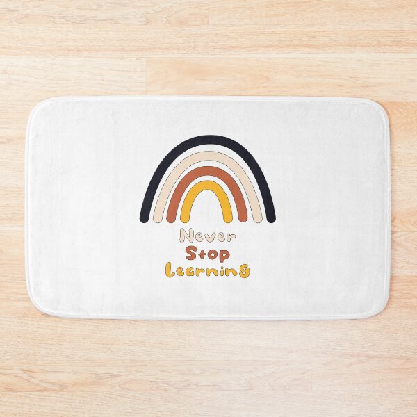 Item preview, Never stop learning motivational boho rainbow designed and sold by Awesome 4 all.