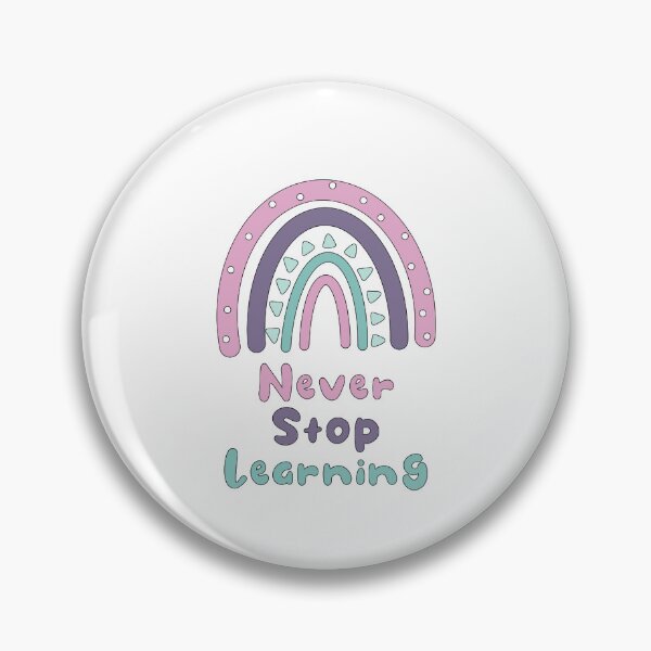 Item preview, Never stop learning inspirational boho rainbow designed and sold by Awesome 4 all.