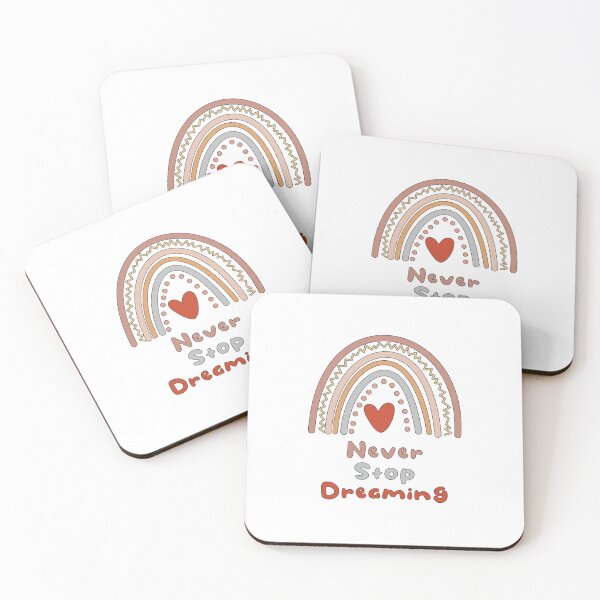 Item preview, Never stop dreaming motivational boho rainbow designed and sold by Awesome 4 all.