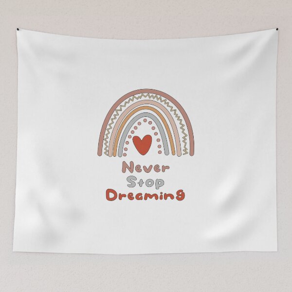Item preview, Never stop dreaming motivational boho rainbow designed and sold by Awesome 4 all.