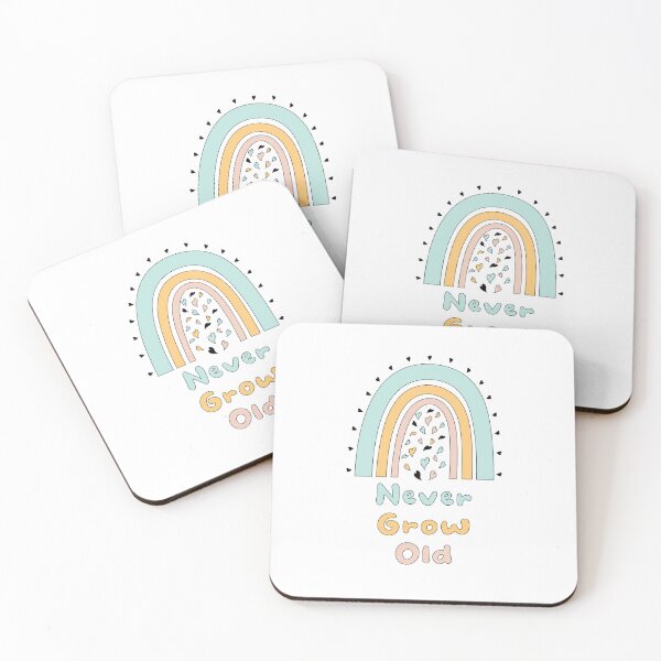 Item preview, Never grow old motivational colorful boho rainbow designed and sold by Awesome 4 all.