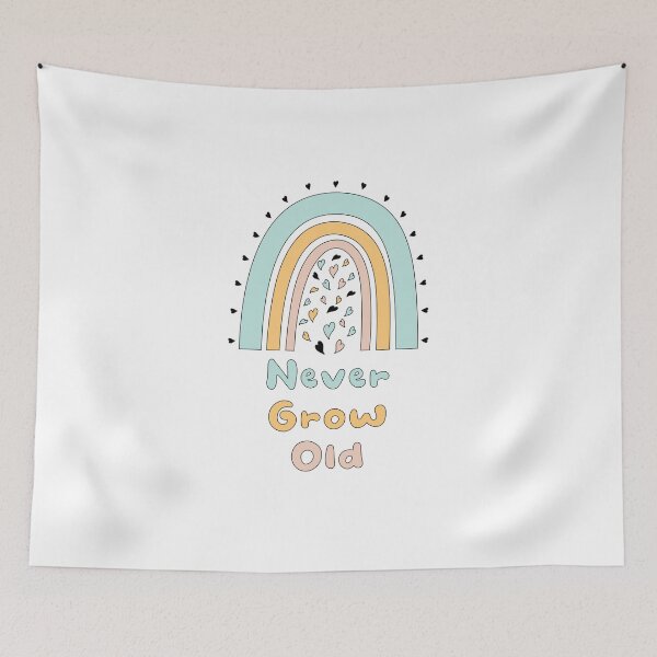 Item preview, Never grow old motivational colorful boho rainbow designed and sold by Awesome 4 all.