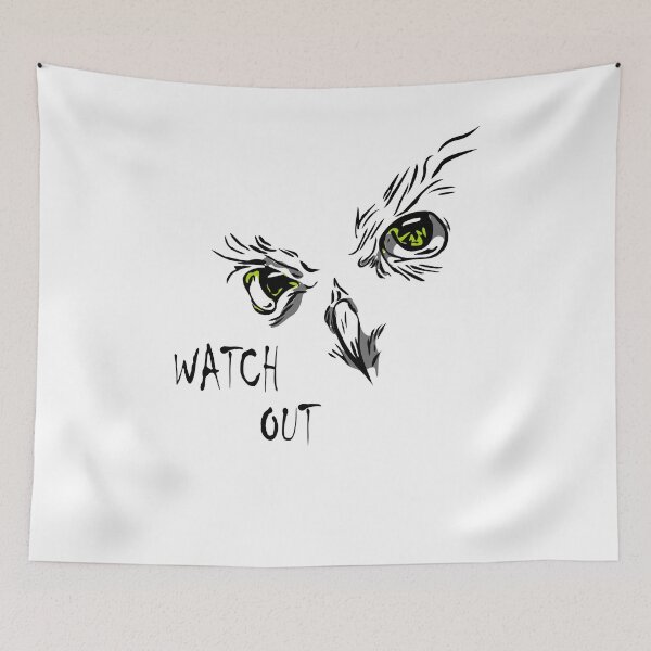 Item preview, Owl -watch out!-cool saying owl lover designed and sold by Kalli-design.