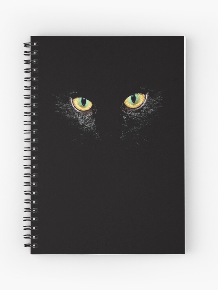 Thumbnail 1 of 3, Spiral Notebook, Halloween Cat Eyes Lucky for some designed and sold by oodelally.