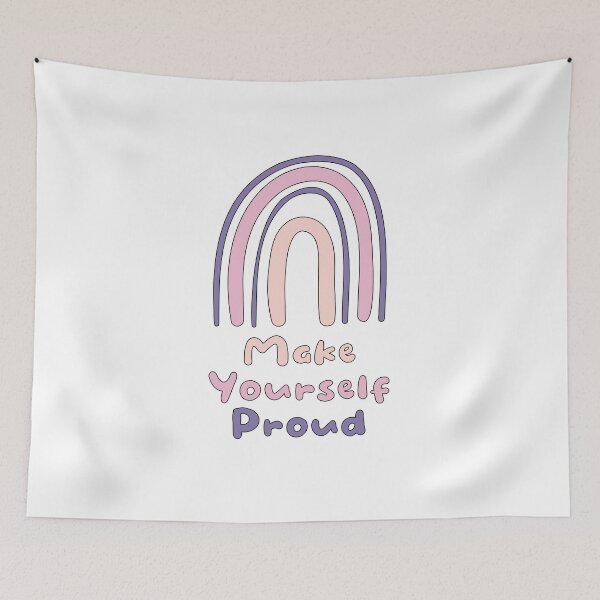 Item preview, Make yourself proud motivational colorful rainbow designed and sold by Awesome 4 all.