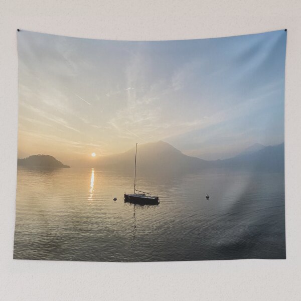 Item preview, The Lake Como and a boat designed and sold by enchantedsofa.
