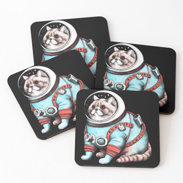 Item preview, Cat Heavy Breathing - Space Edition designed and sold by MovieSetStories.
