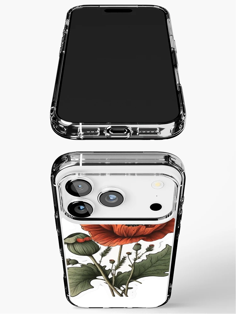 Thumbnail 3 of 5, iPhone Case, Poppies Sticker designed and sold by pathsofmeaning.