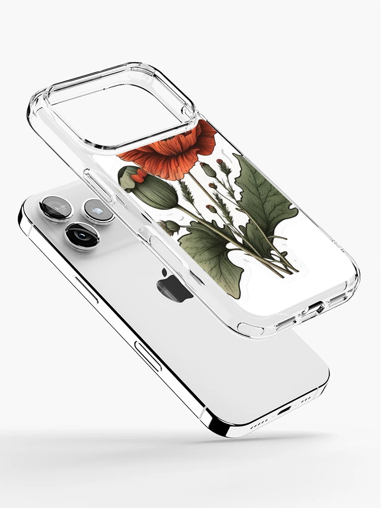 Thumbnail 2 of 5, iPhone Case, Poppies Sticker designed and sold by pathsofmeaning.